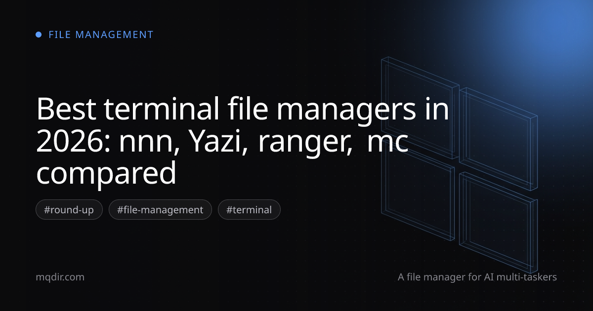 Best terminal file managers in 2026: nnn, Yazi, ranger, mc compared — cover image