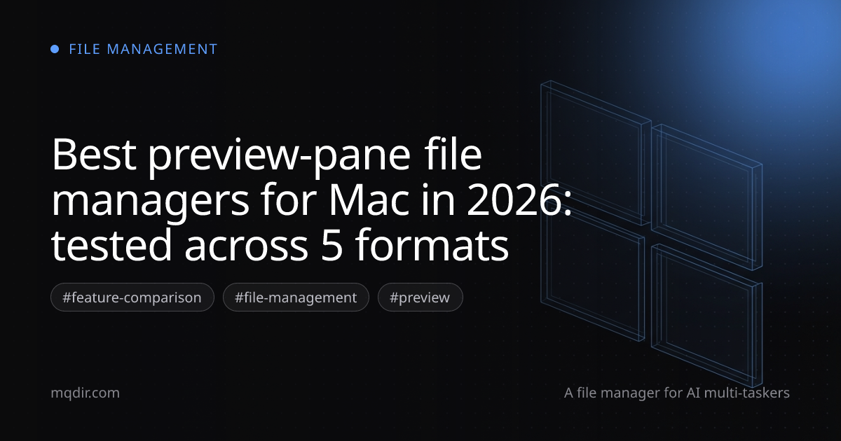 Best preview-pane file managers for Mac in 2026: tested across 5 formats — cover image