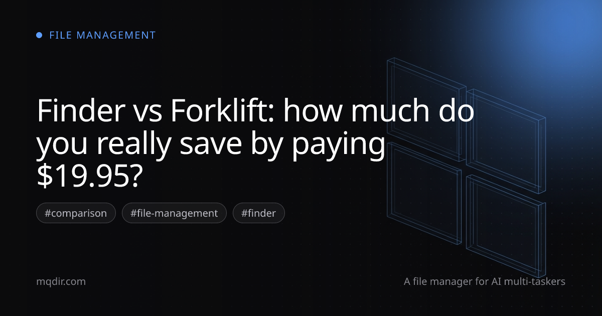 Finder vs Forklift: how much do you really save by paying $19.95? — cover image