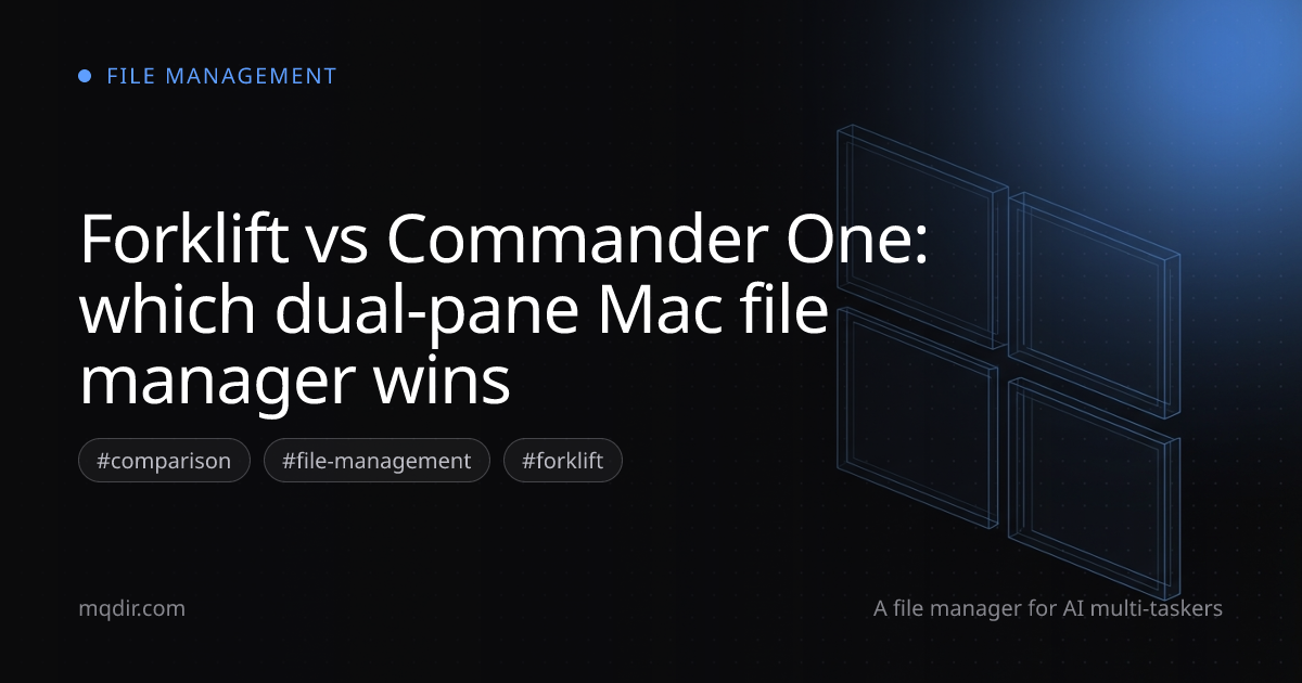 Forklift vs Commander One: which dual-pane Mac file manager wins — cover image