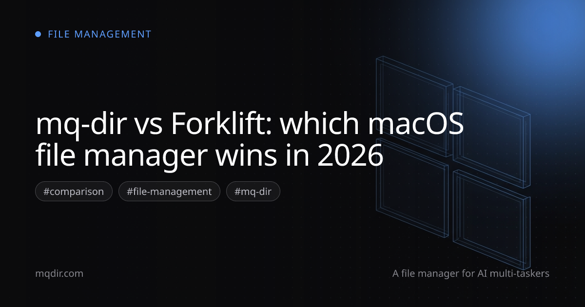 mq-dir vs Forklift: which macOS file manager wins in 2026 — cover image